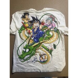 Bershka Dragon Ball Kid Goku Shenron Graphic T-Shirt White Mens Large Anime  Y2k